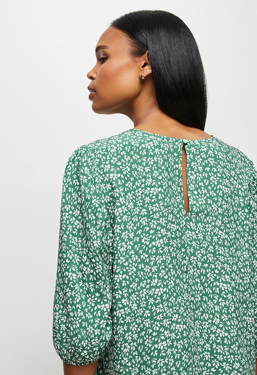 edit - Mutton sleeve shell - green 