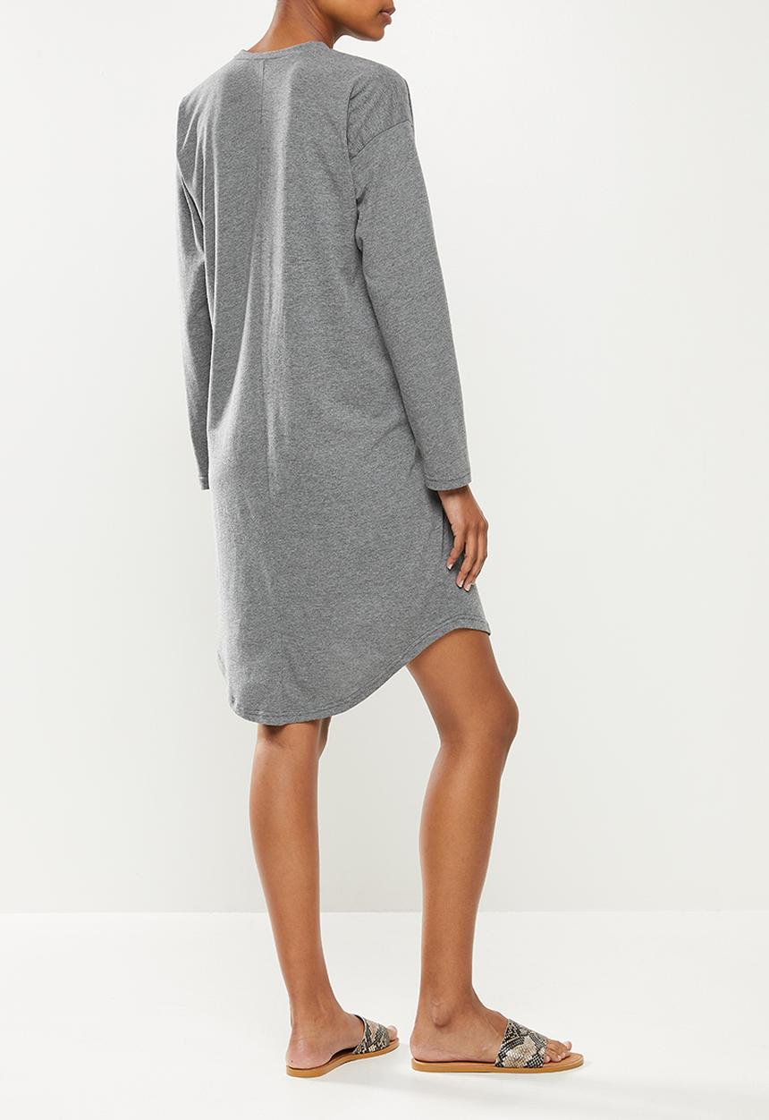 edit Maternity - Henley lounge dress - charcoal 