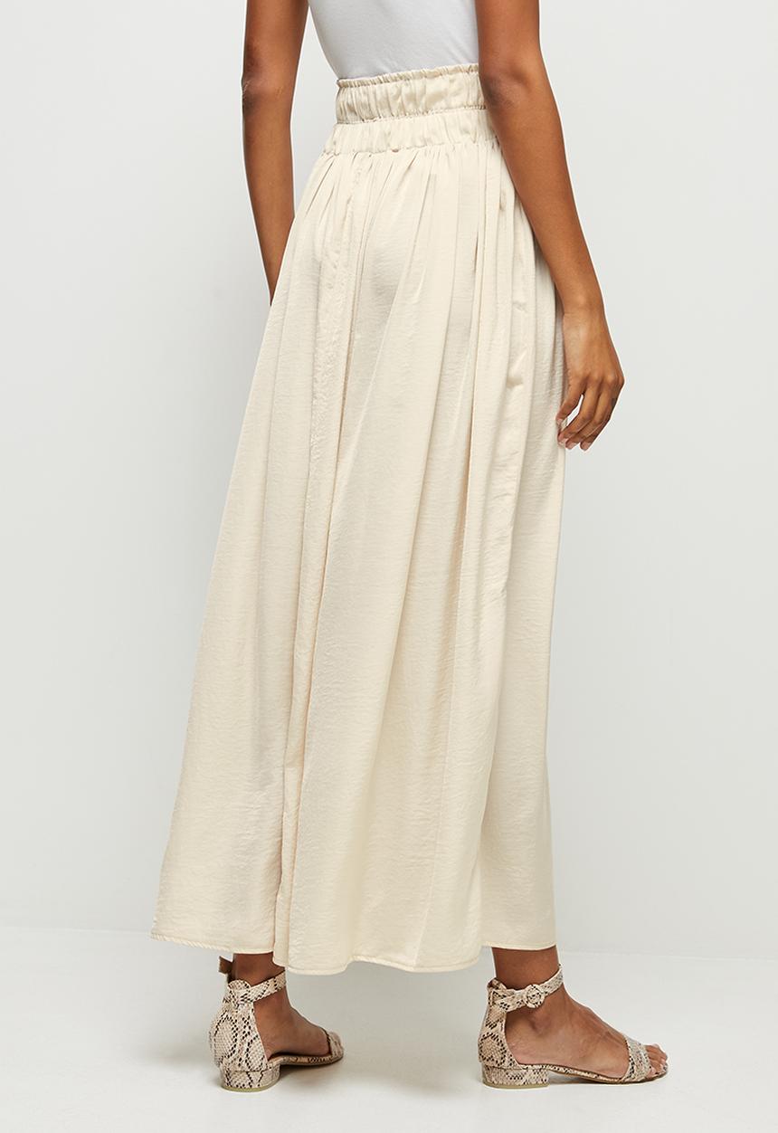 MILLA - Elasticated waist detail midaxi skirt - neutral