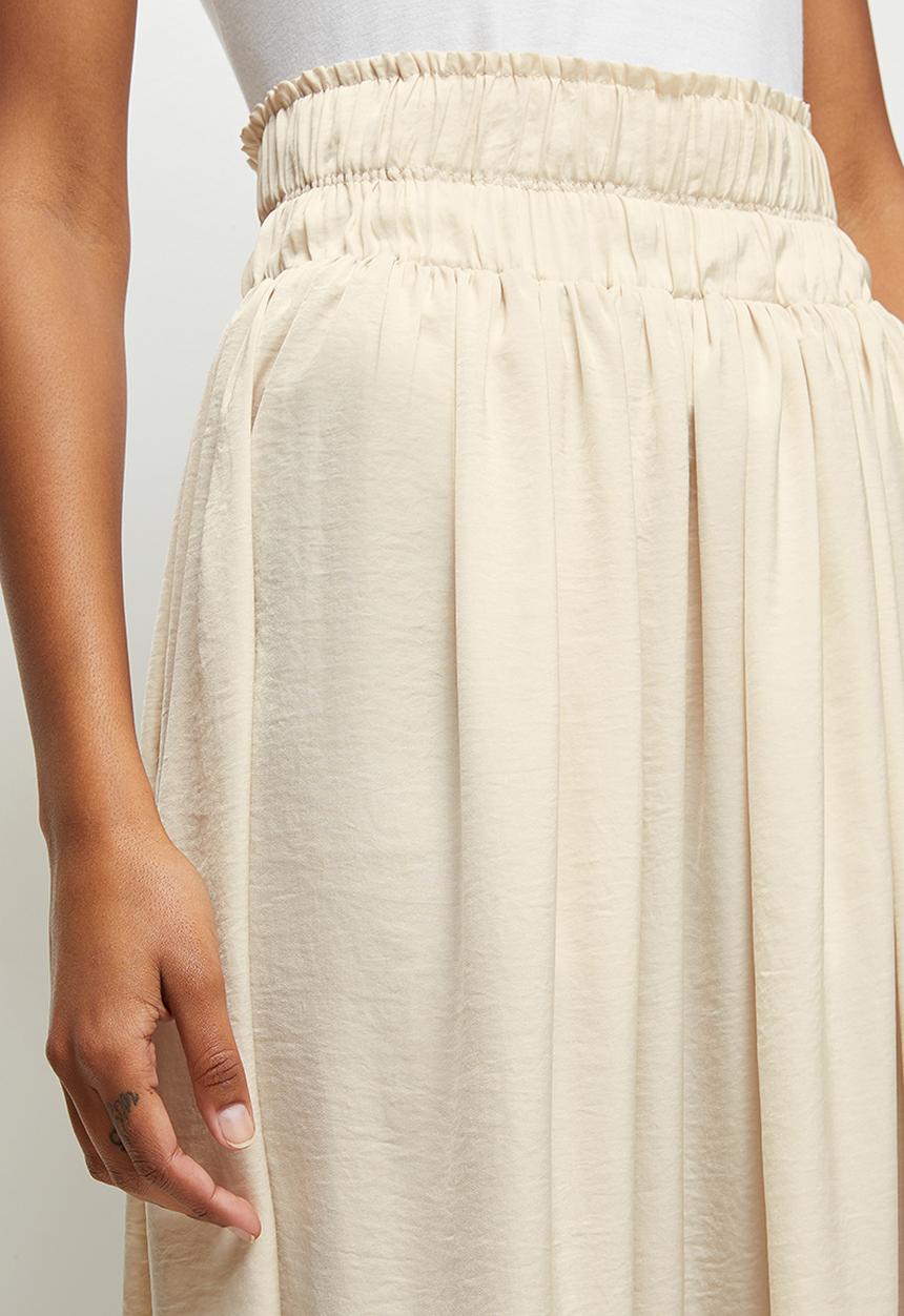 MILLA - Elasticated waist detail midaxi skirt - neutral