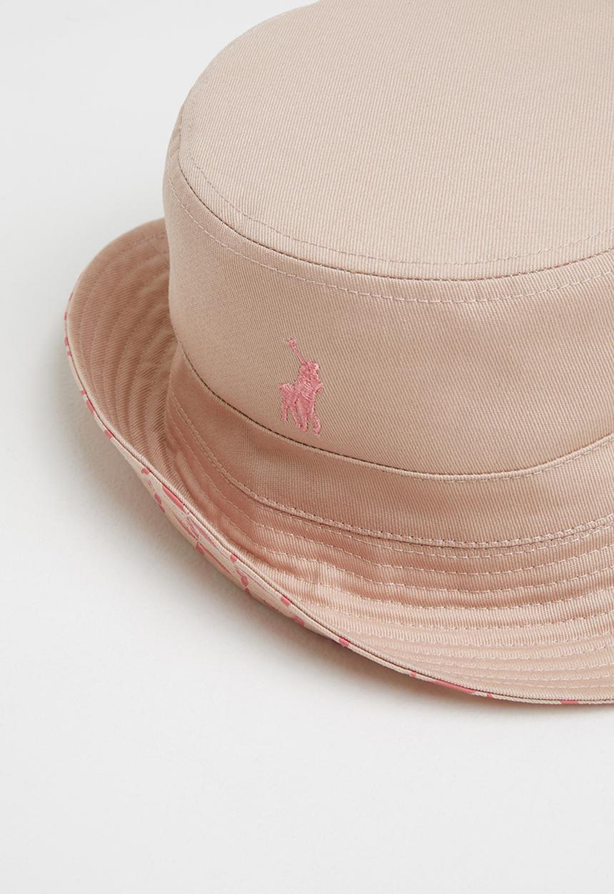 POLO - Block print reversible bucket - pink