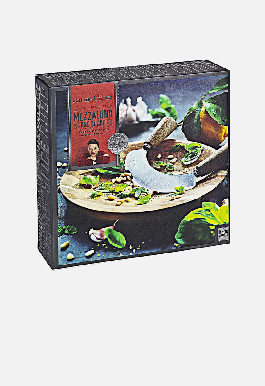 Jamie Oliver - Mezzaluna & board - brown