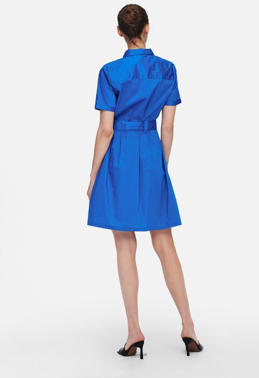 Jacqueline de Yong - Millie life short sleeve dress - victoria blue