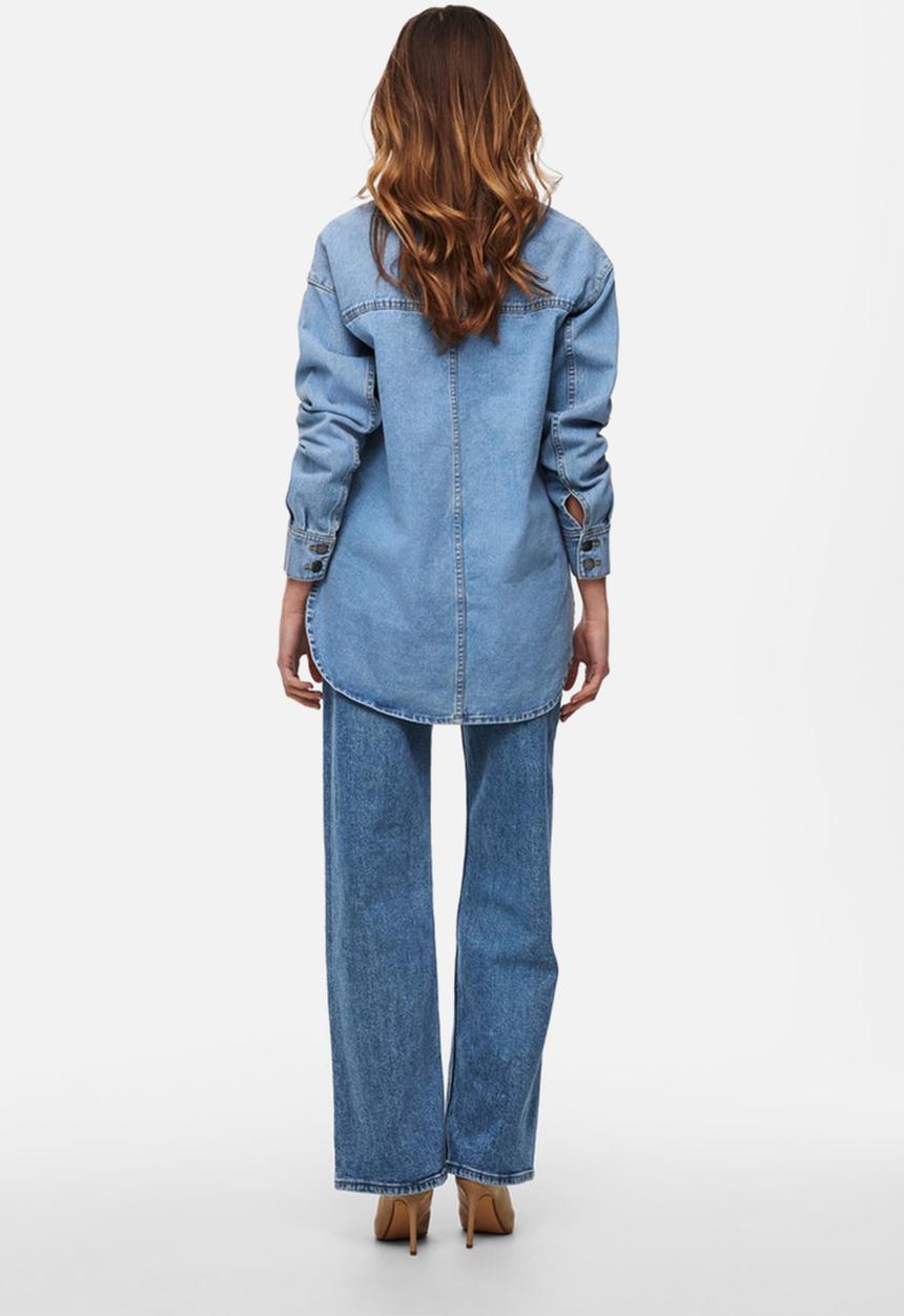 Jacqueline de Yong - Bailey life oversize shirt denim - light blue denim
