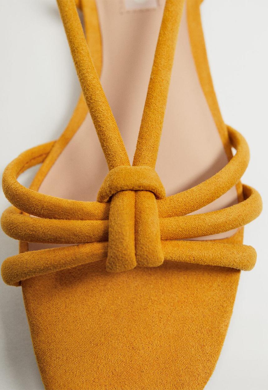 MANGO - Knots 1 sandal - medium yellow