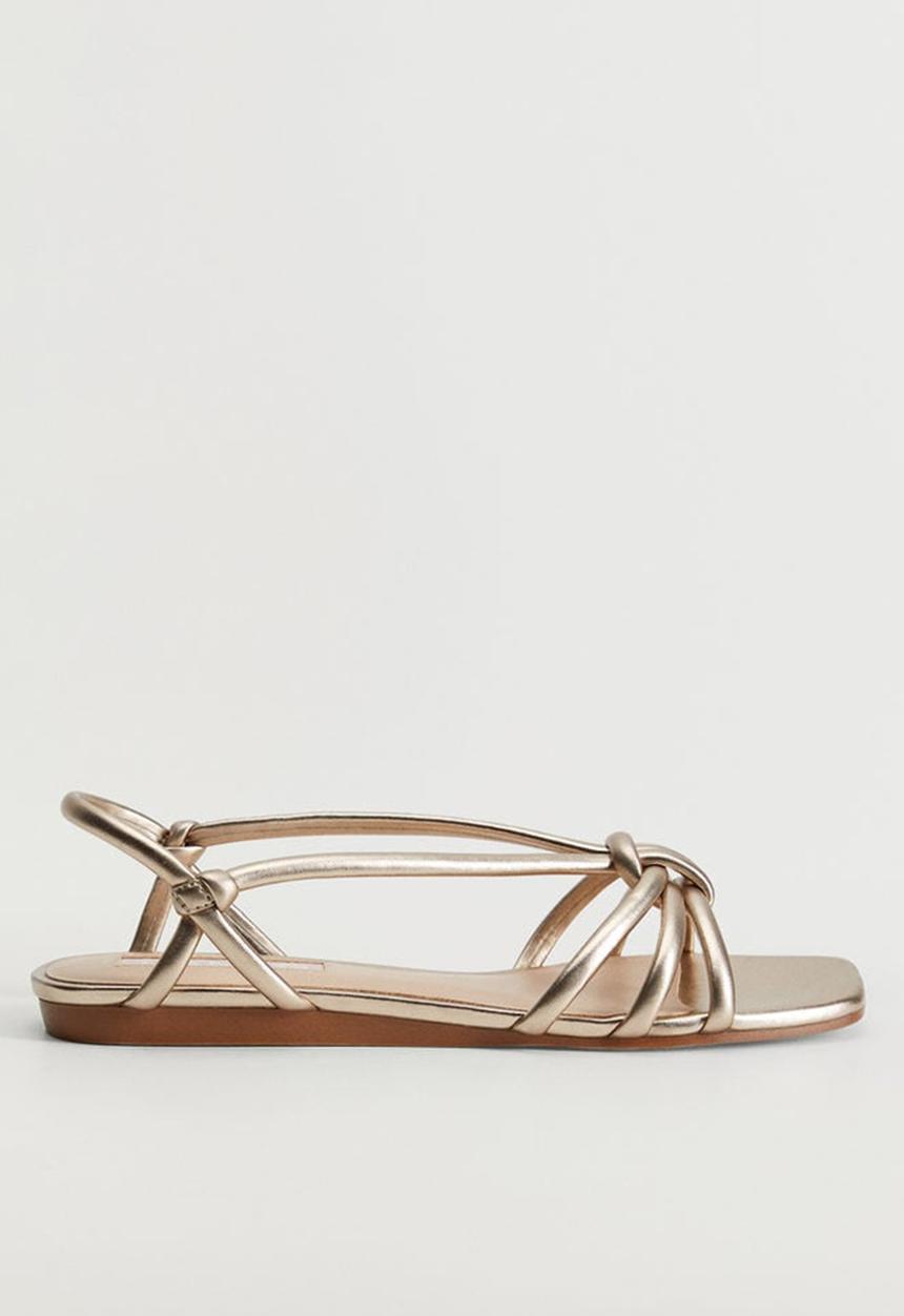 MANGO - Knots sandal - gold