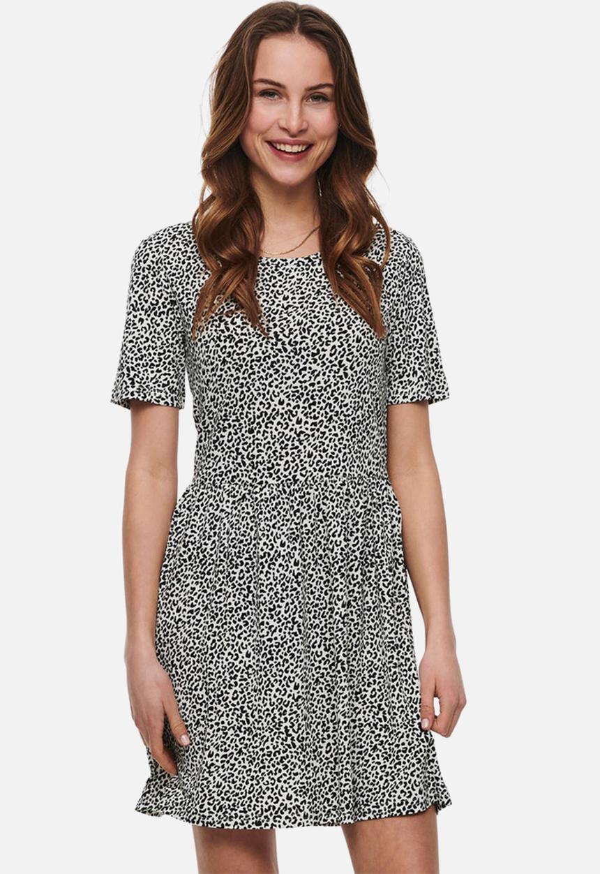 Jacqueline de Yong - Kirkby  short sleeve short dress - cloud dancer