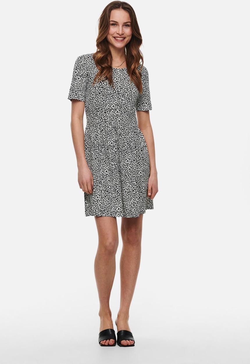 Jacqueline de Yong - Kirkby  short sleeve short dress - cloud dancer