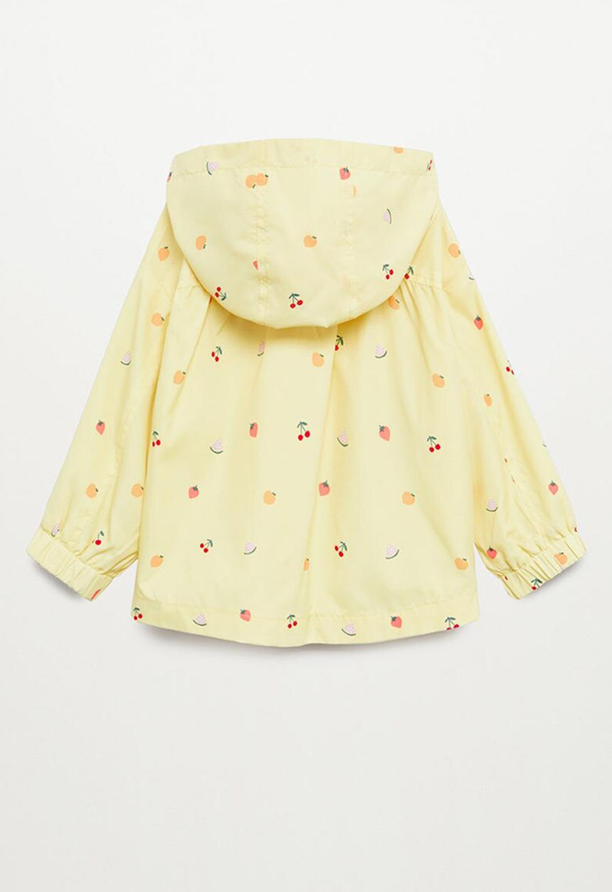 MANGO - Hooded printed rain jacket - yellow