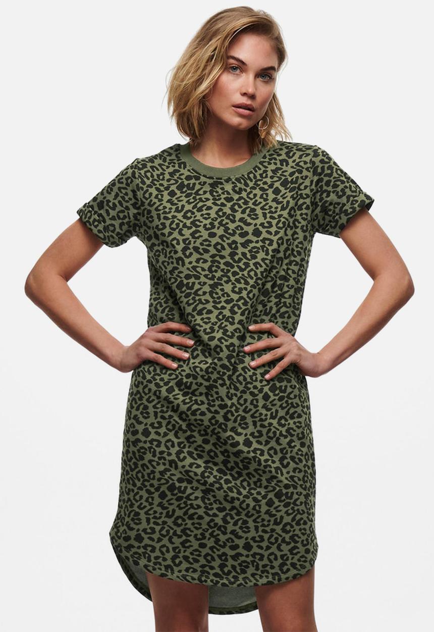 Jacqueline de Yong - Ivy life short sleeve leo dress - kalamata