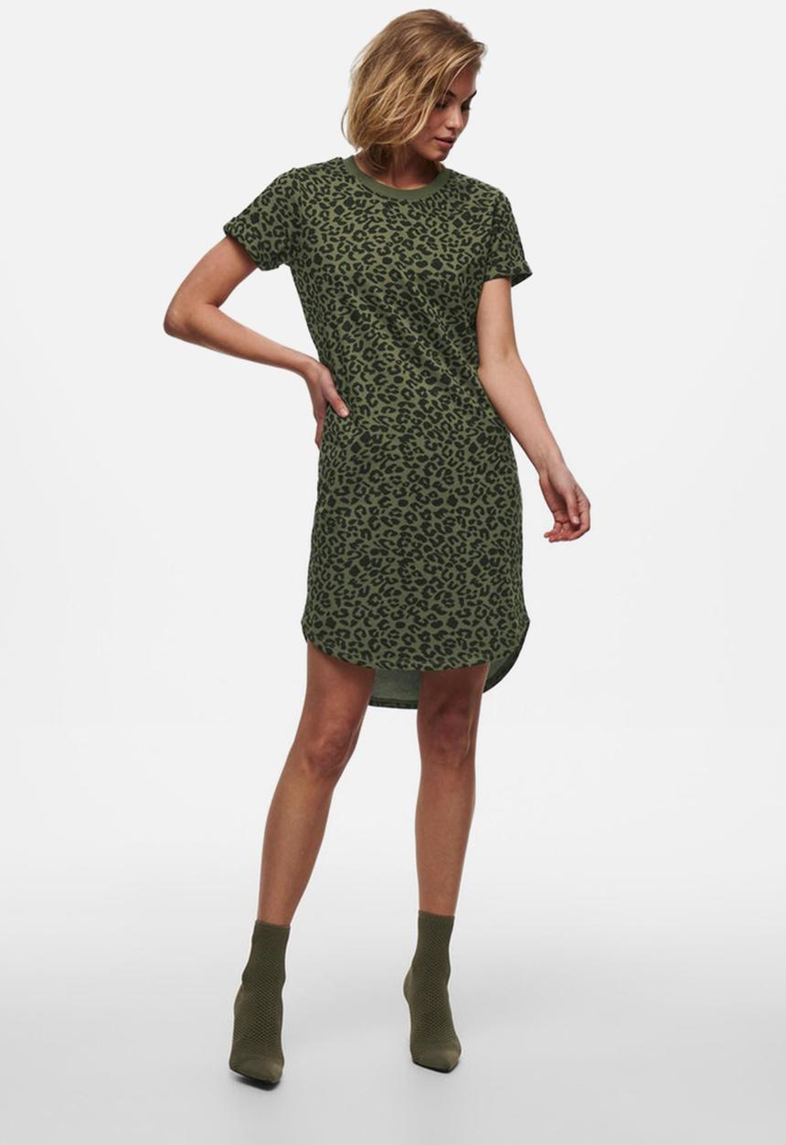 Jacqueline de Yong - Ivy life short sleeve leo dress - kalamata