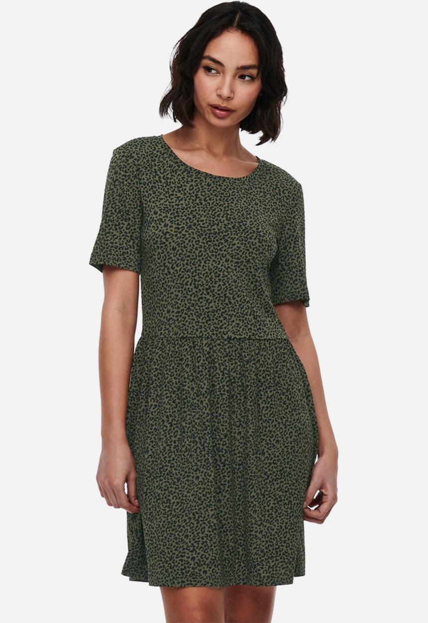 Jacqueline de Yong - Kirkby short sleeve short dress - kalamata