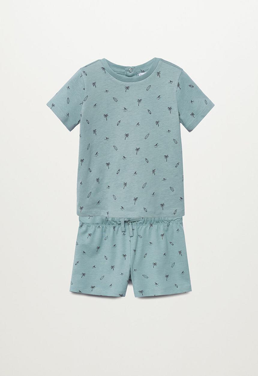 MANGO - Pyjama pack pier - turquoise & aqua