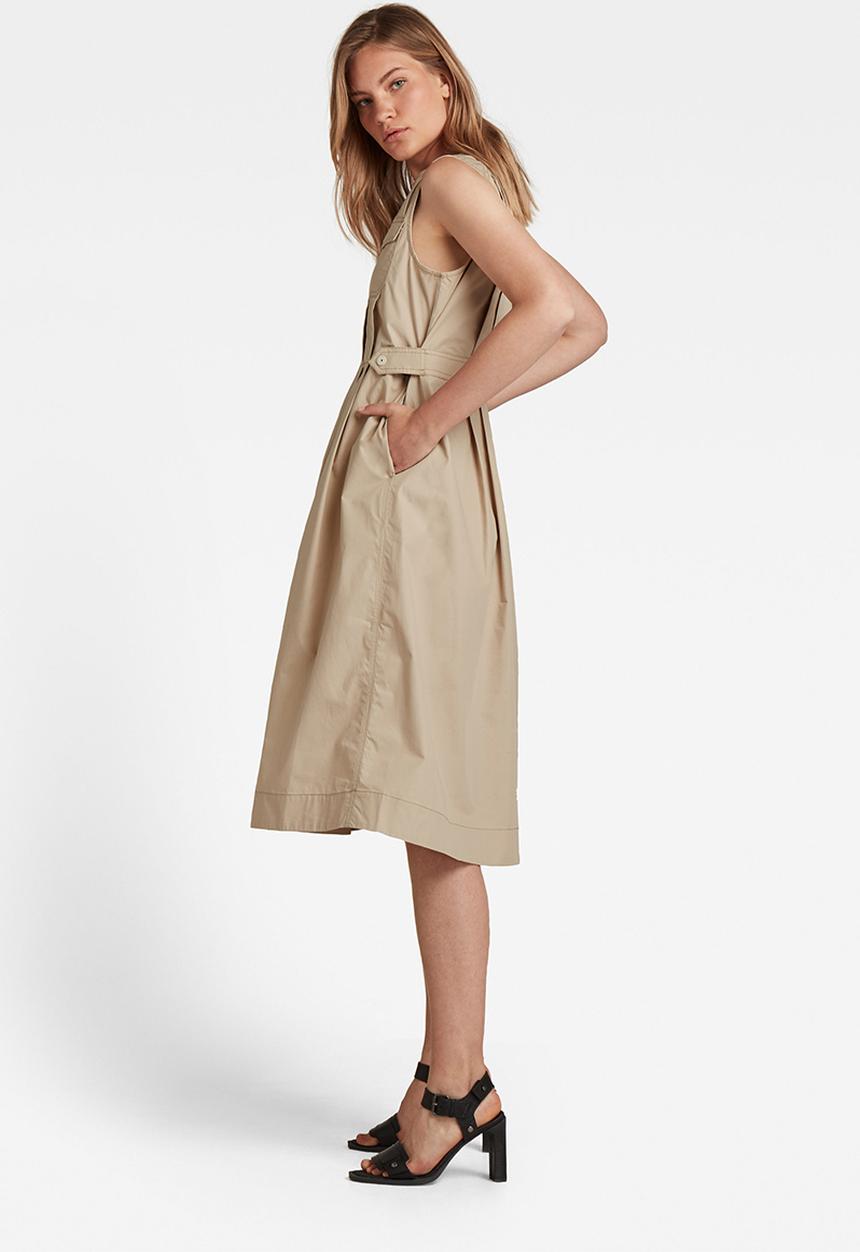 G-STAR - Fit and flare dress - westpoint khaki