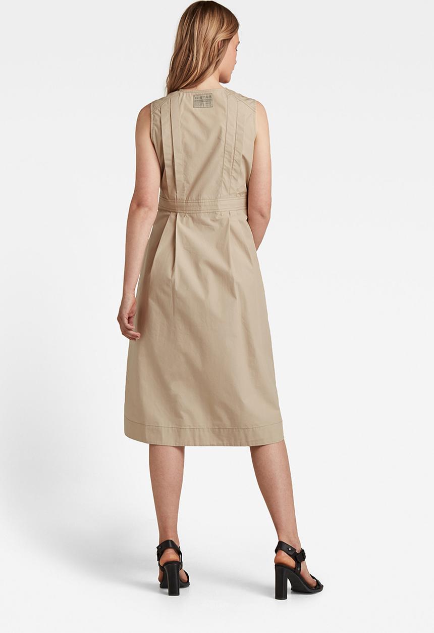 G-STAR - Fit and flare dress - westpoint khaki