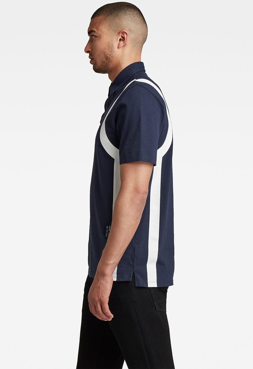 G-STAR - Printed stripe polo t short sleeve - warm sartho