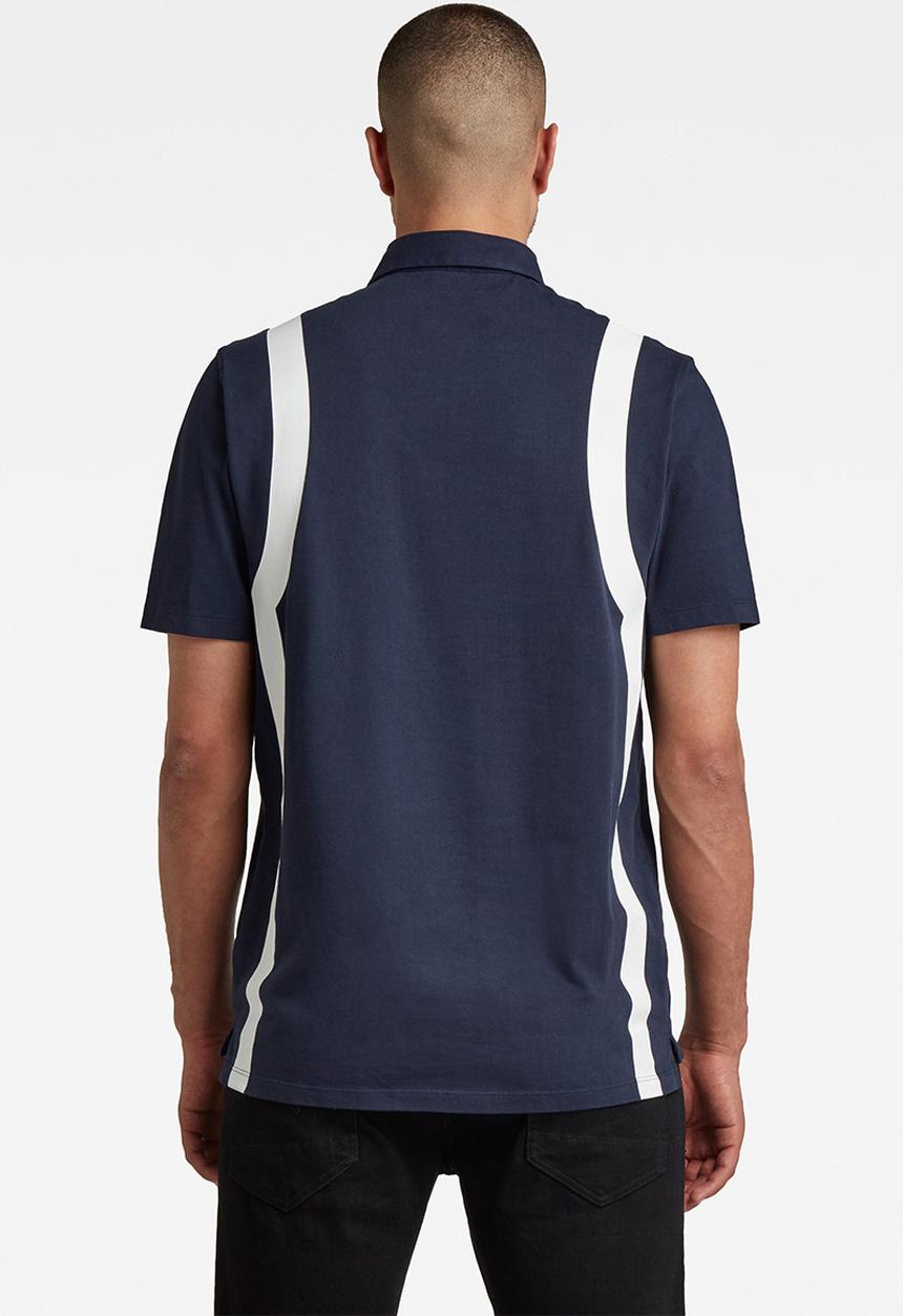G-STAR - Printed stripe polo t short sleeve - warm sartho