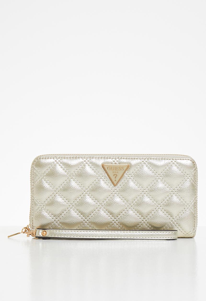 GUESS - Cessily slg large zip around - champagne