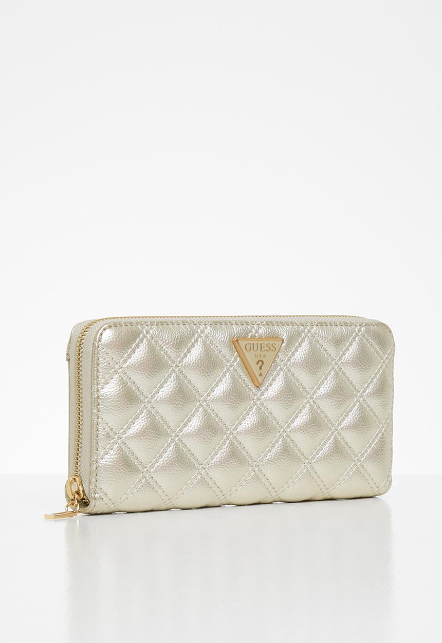 GUESS - Cessily slg large zip around - champagne