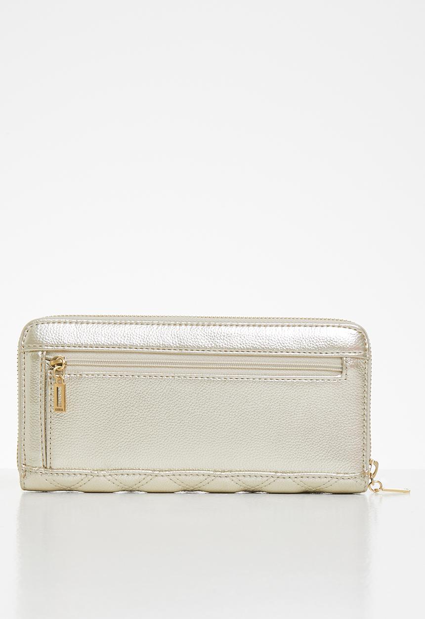 GUESS - Cessily slg large zip around - champagne