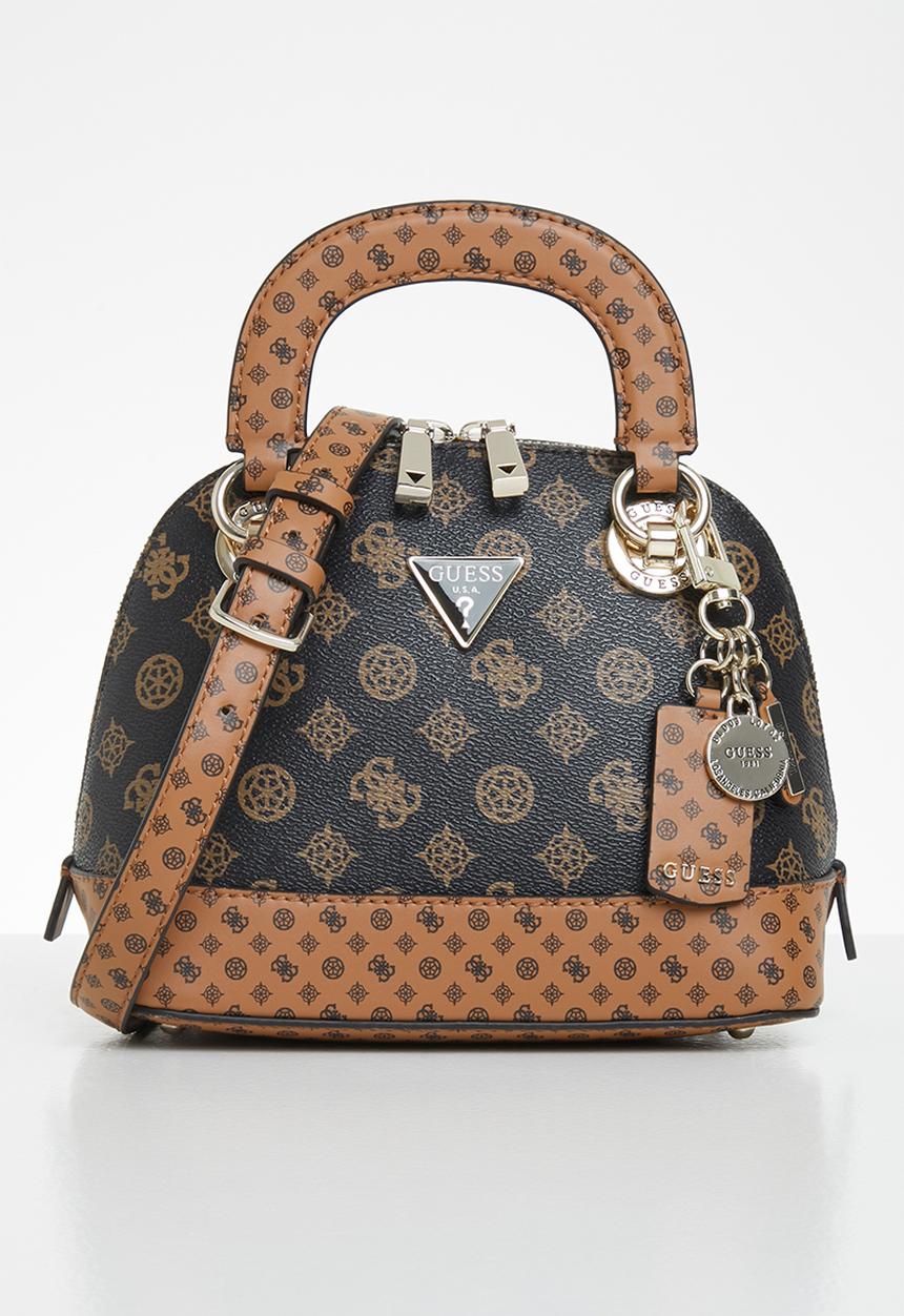 GUESS - Cessily small dome satchel - brown