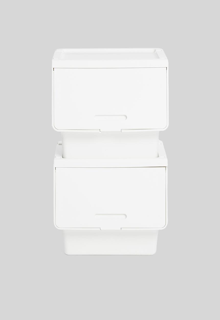 Litem - Set of 2 roomax sliding living box large - white