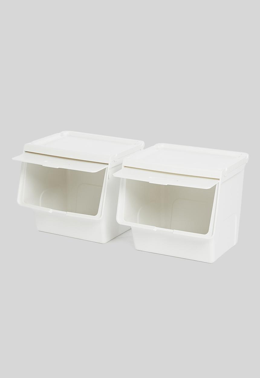Litem - Set of 2 roomax sliding living box large - white