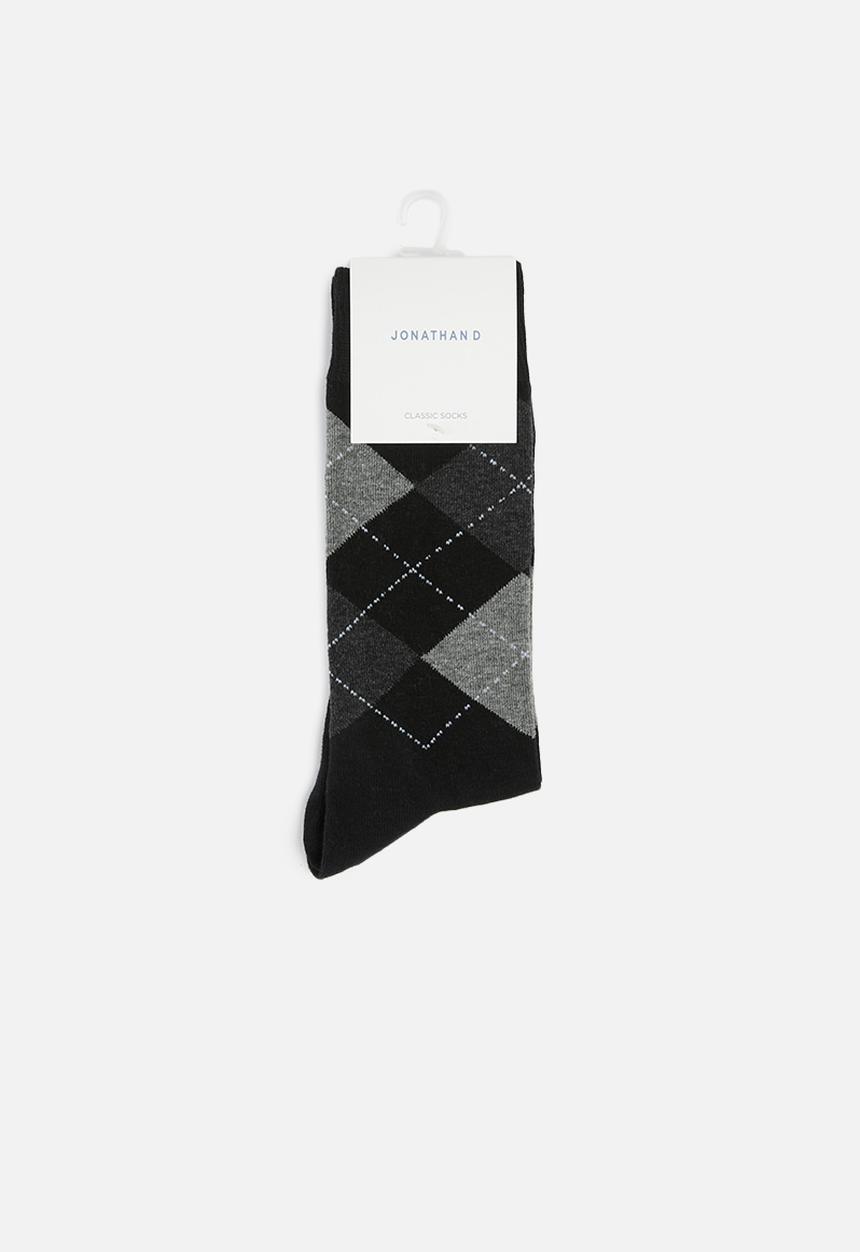 Jonathan D - Branded single pair socks - black 