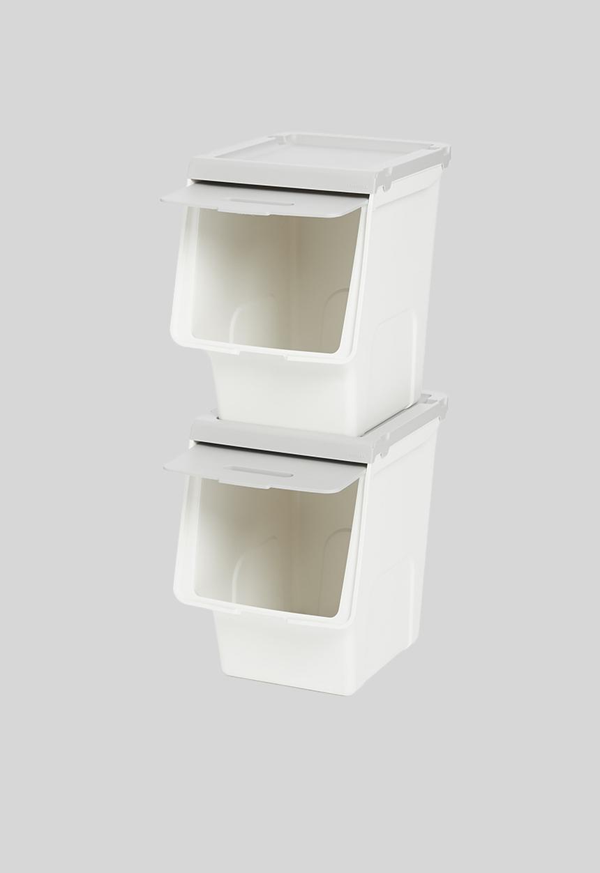 Litem - Set of 2 roomax sliding living box slim large - grey