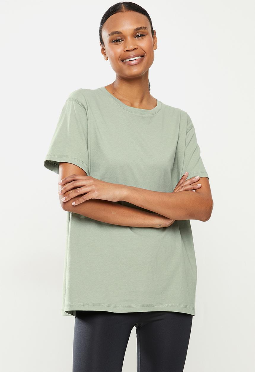 Cotton On - Post sweat organic T-shirt - green haze