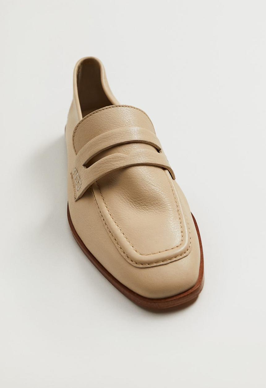 MANGO - Moca 1 leather loafer - natural