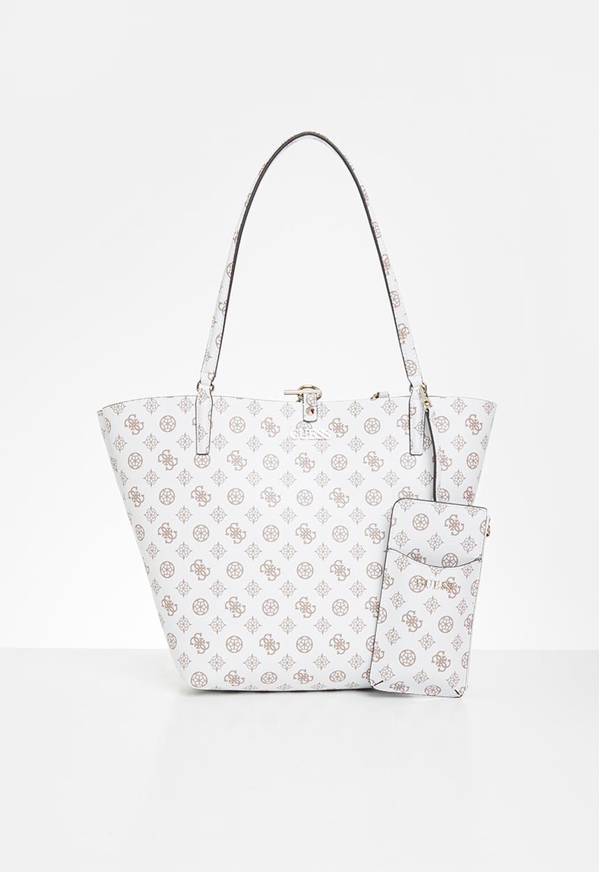 GUESS - Alby toggle tote - white