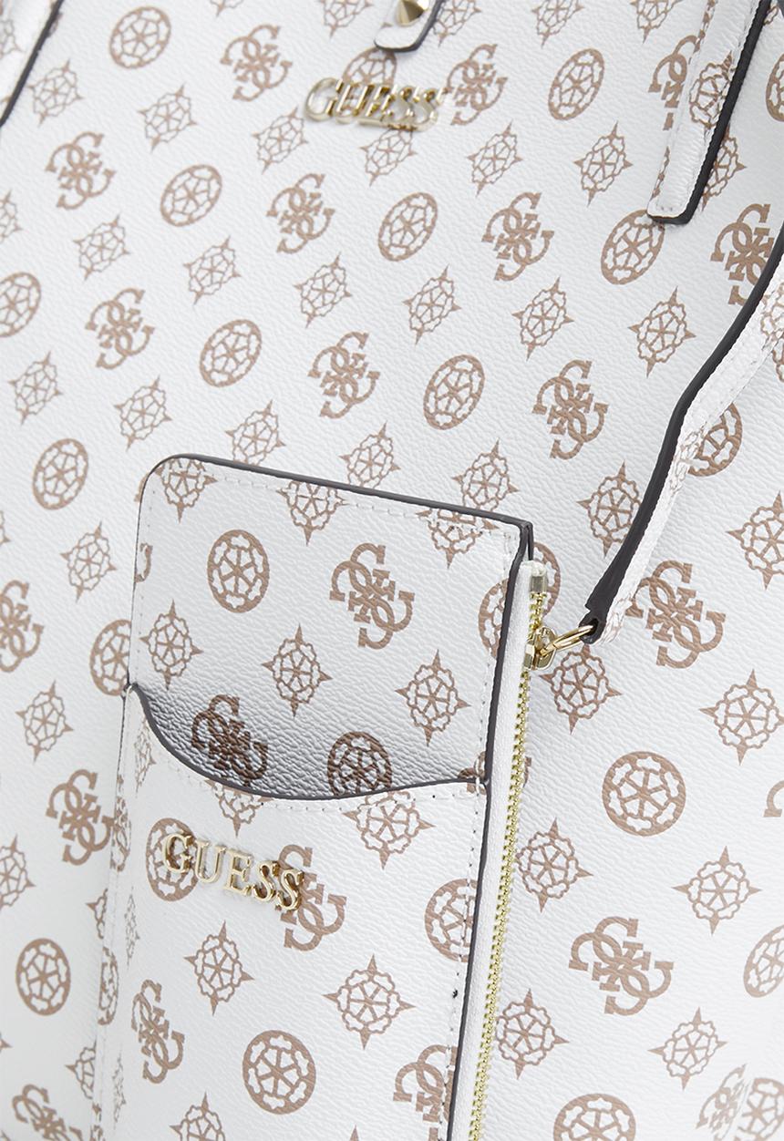 GUESS - Alby toggle tote - white