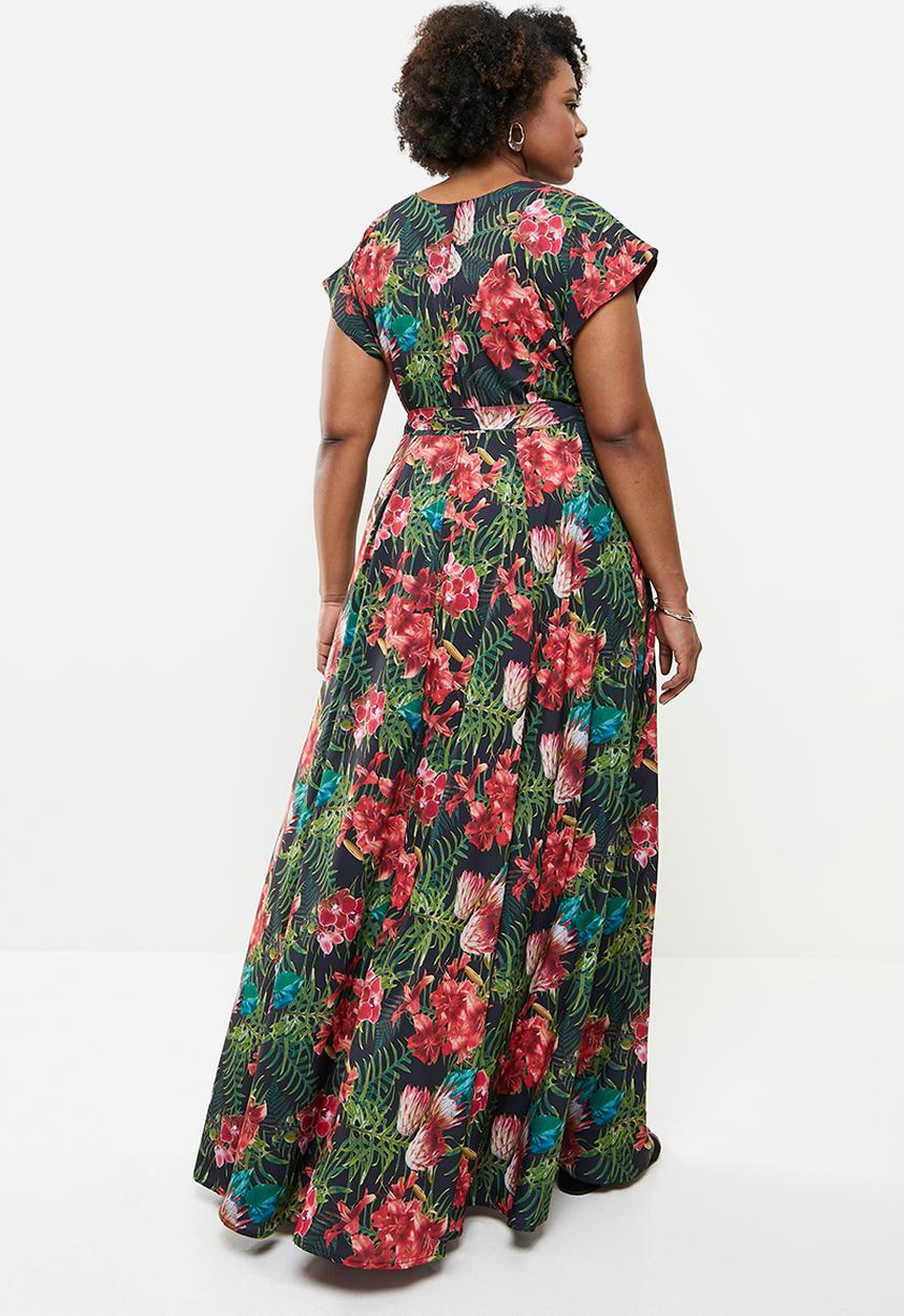 AMANDA LAIRD CHERRY - Plus Thabitha dress - black & red