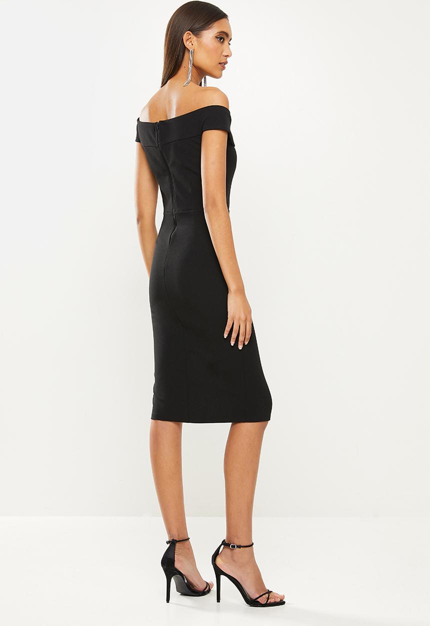 SISSY BOY - Bardot midi dress - black