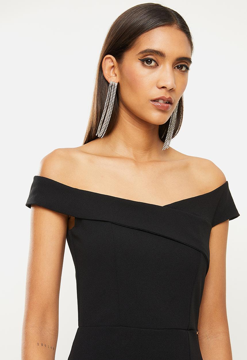SISSY BOY - Bardot midi dress - black
