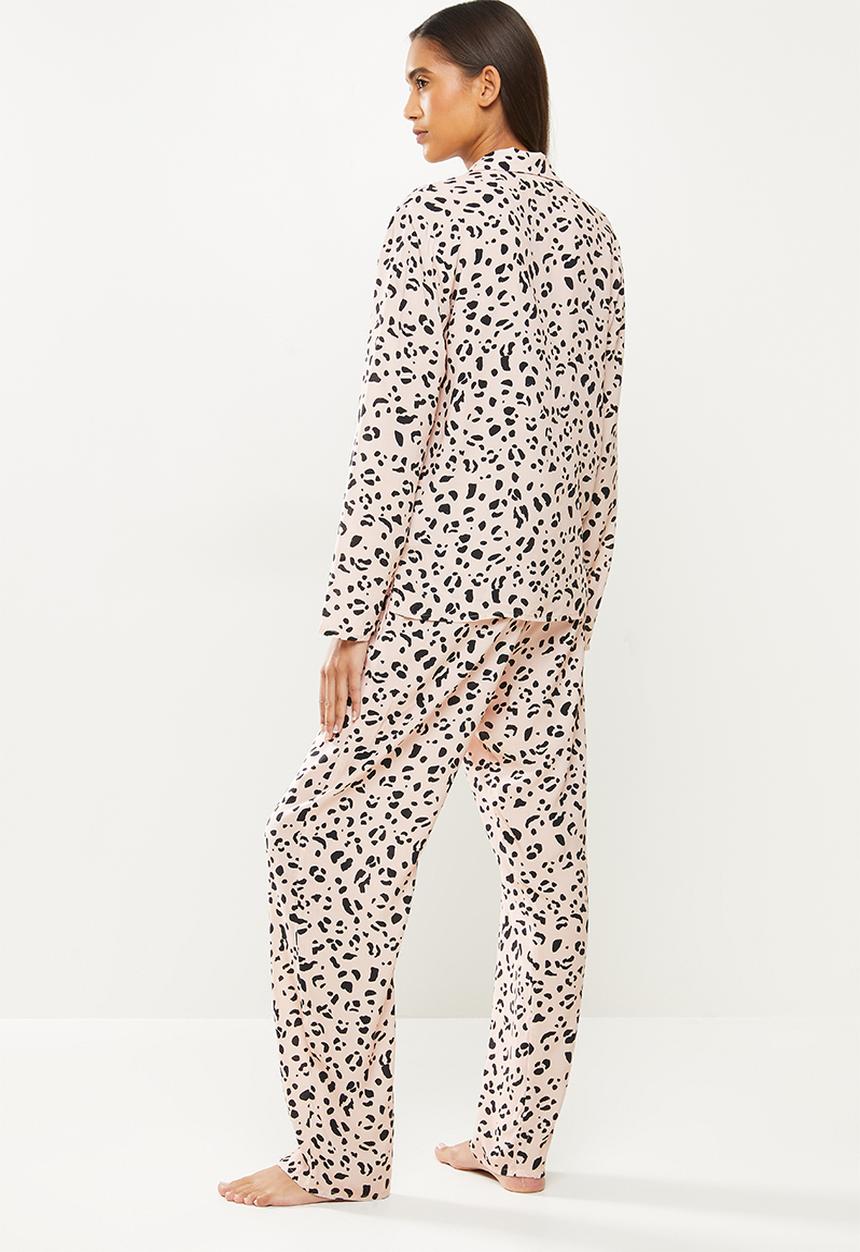 Superbalist - Sleep shirt & pants set - neutral & black