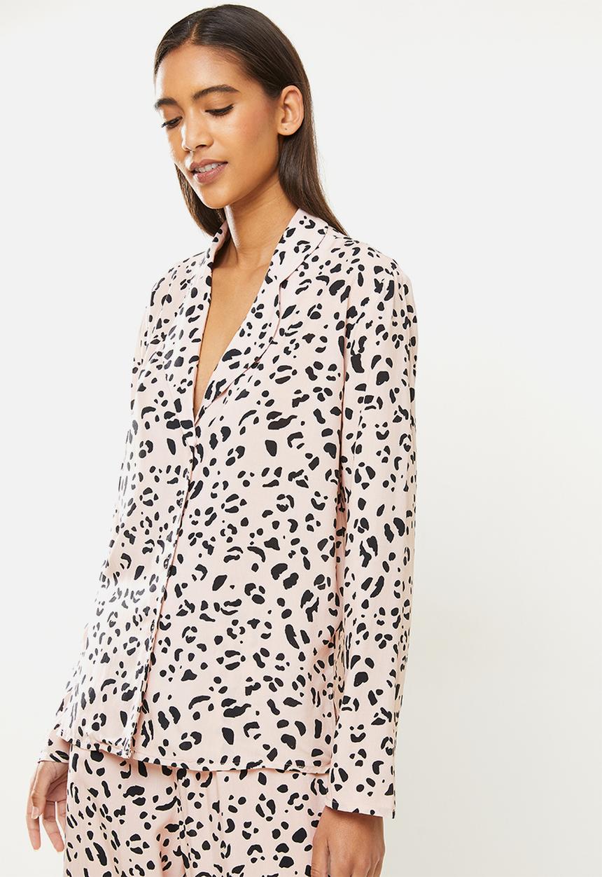 Superbalist - Sleep shirt & pants set - neutral & black