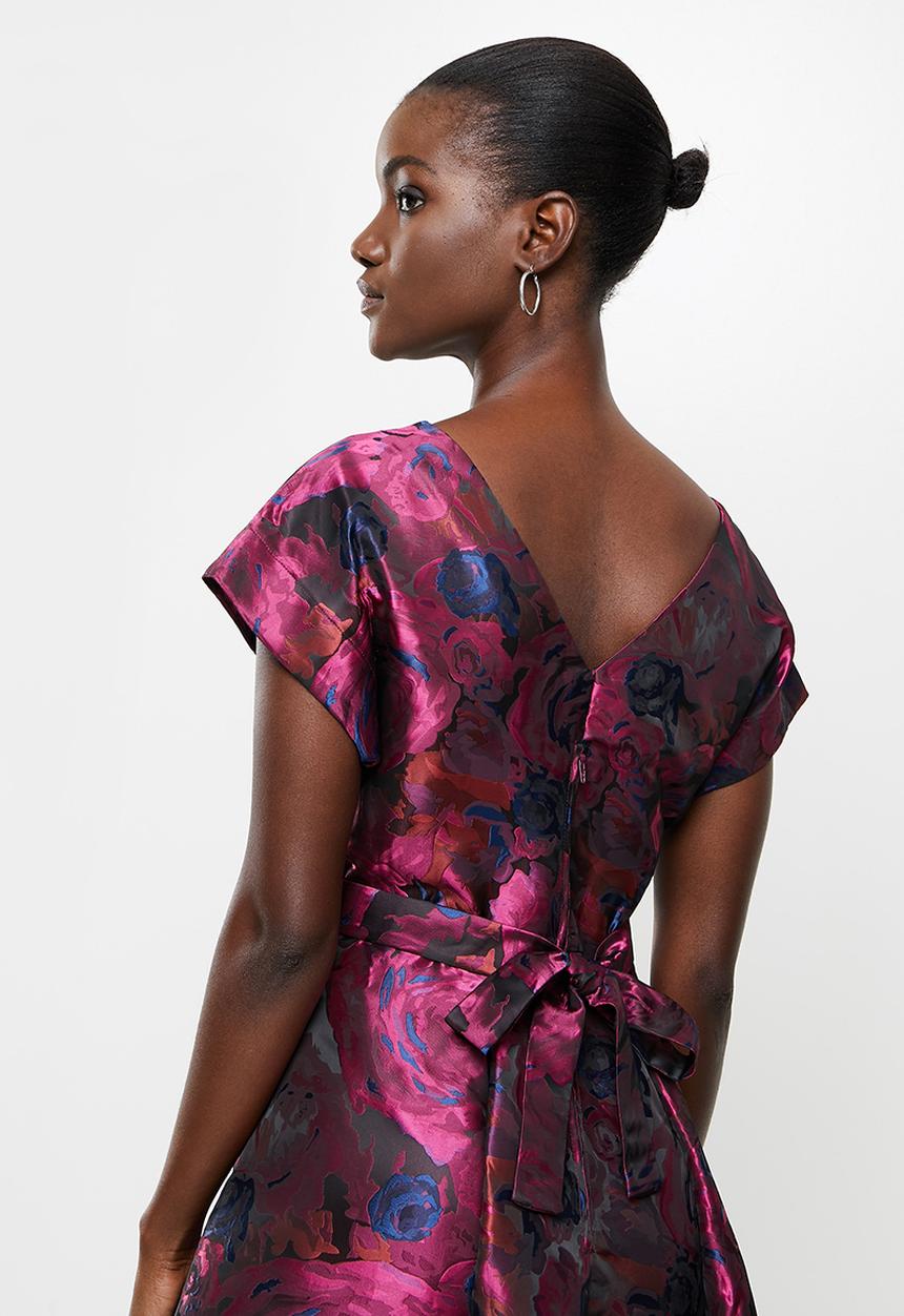 AMANDA LAIRD CHERRY - Zweli dress - navy & magenta