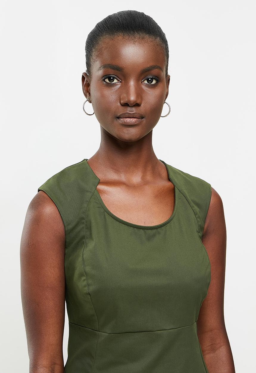 AMANDA LAIRD CHERRY - Mona dress - olive