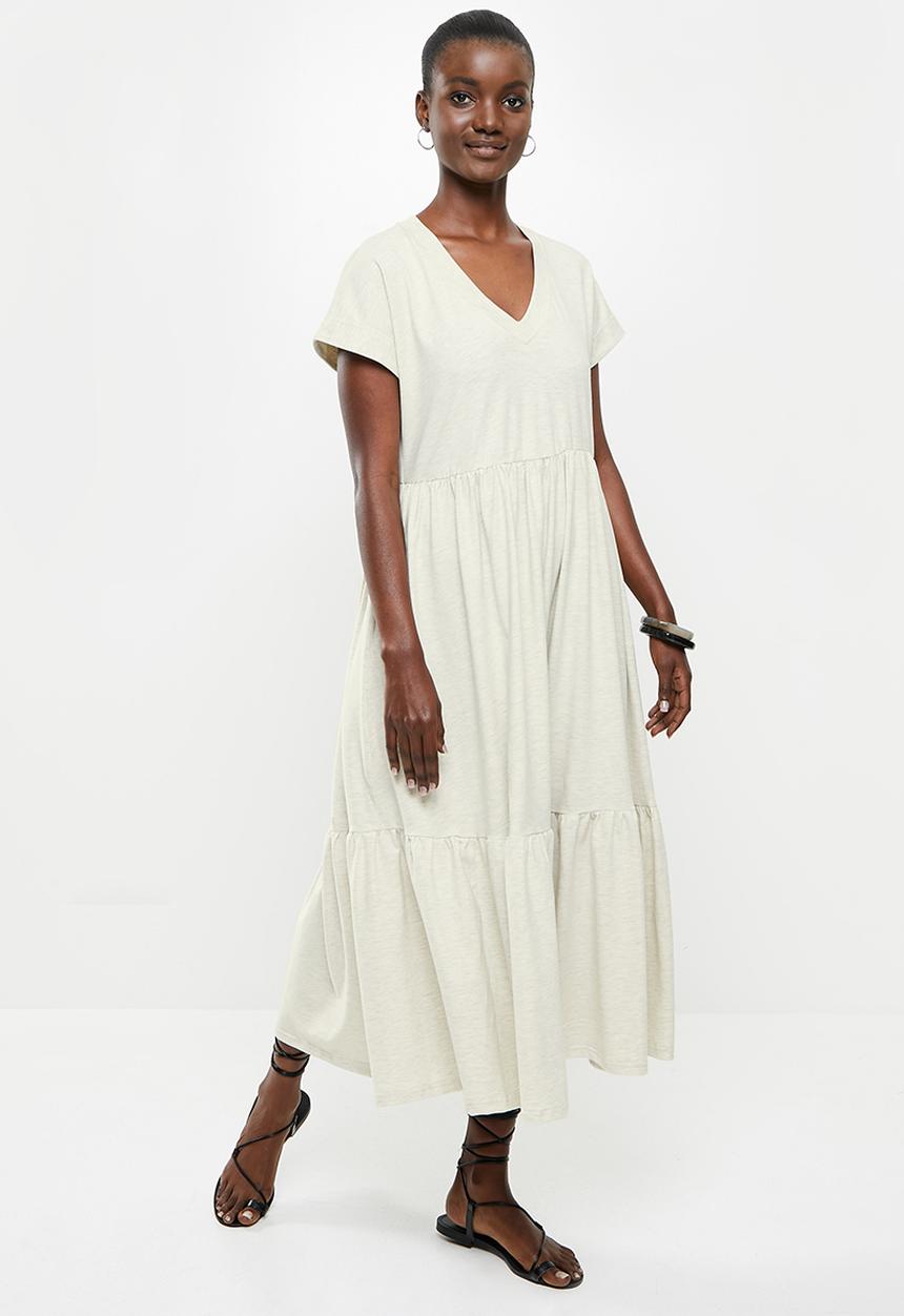 AMANDA LAIRD CHERRY - Nokwe dress - oatmeal