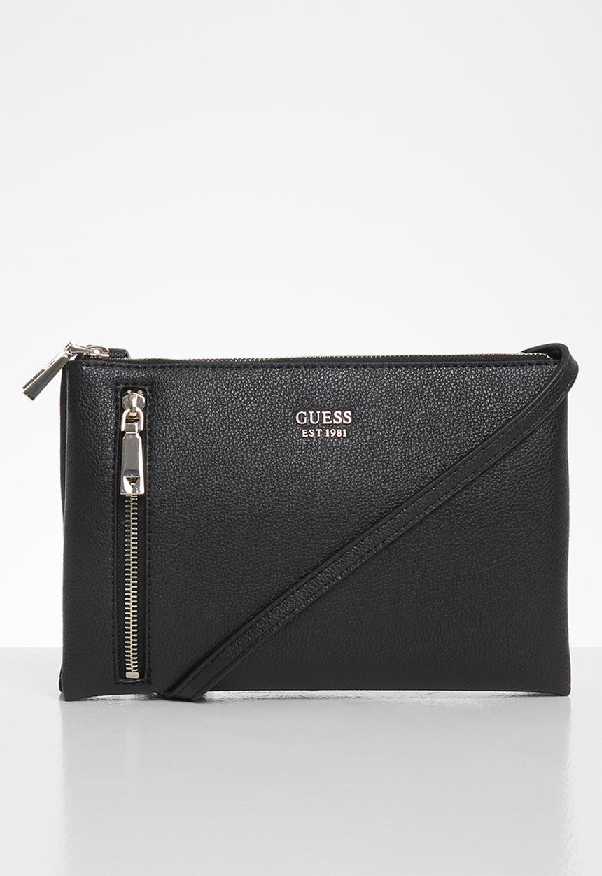 GUESS - Naya double zip crossbody - black