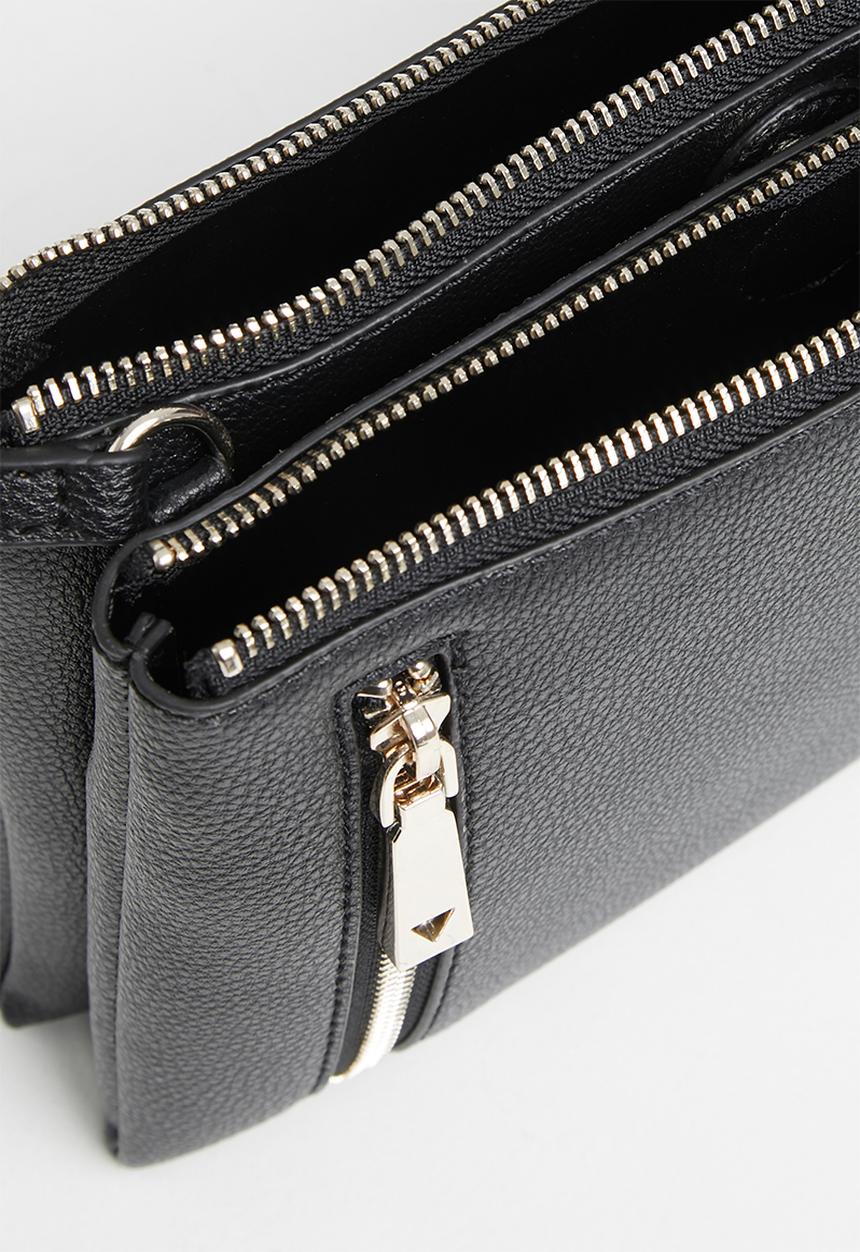 GUESS - Naya double zip crossbody - black