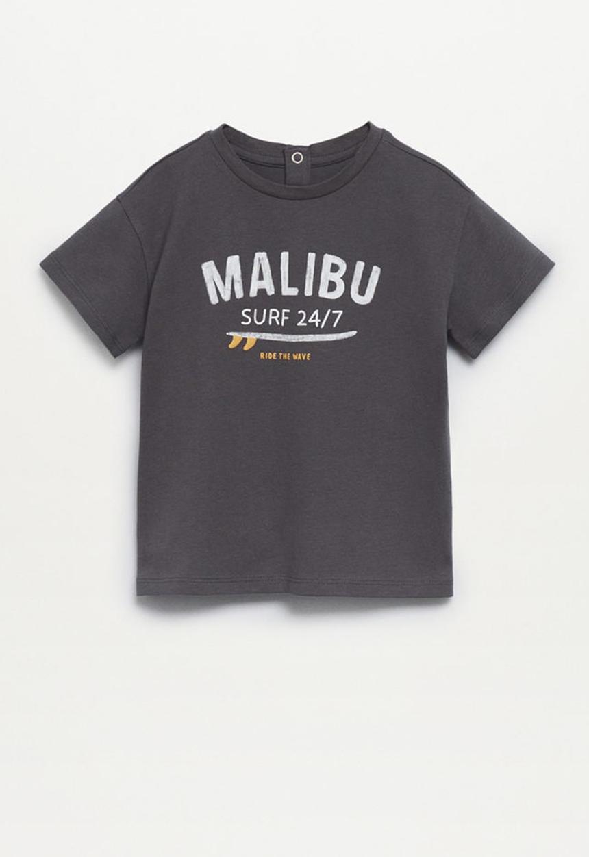 MANGO - T-shirt malibu - charcoal