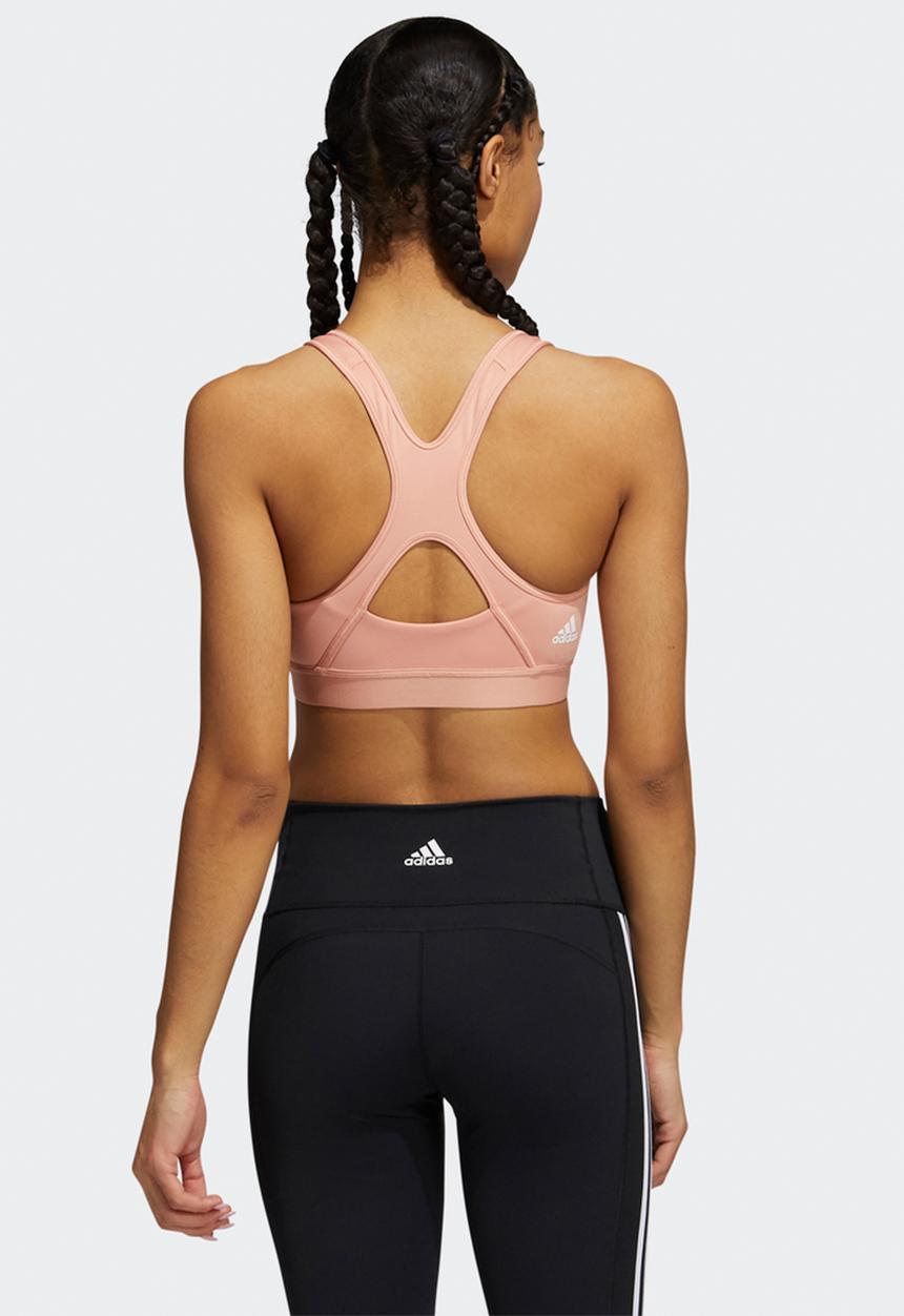 adidas Performance - Bt 3bar logo aeroready bra - ambient blush & white