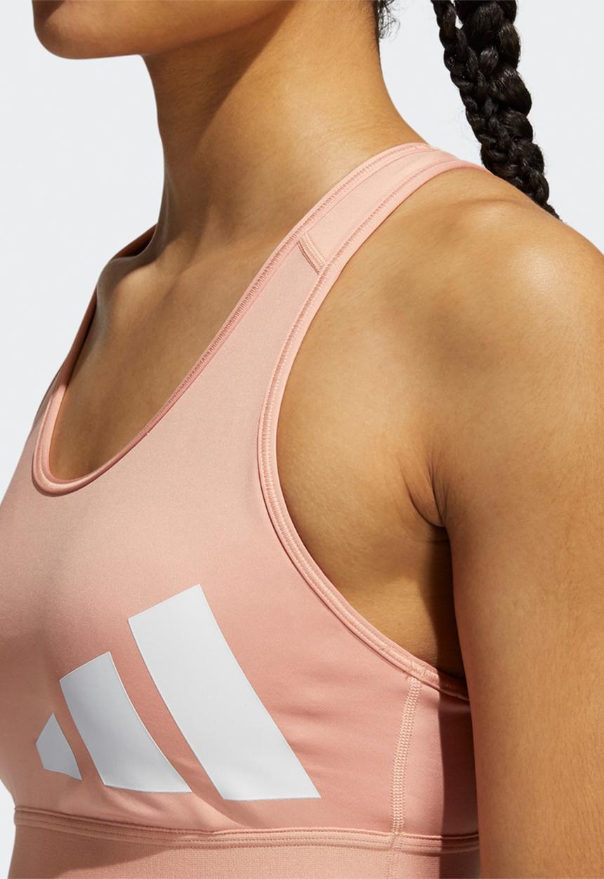 adidas Performance - Bt 3bar logo aeroready bra - ambient blush & white