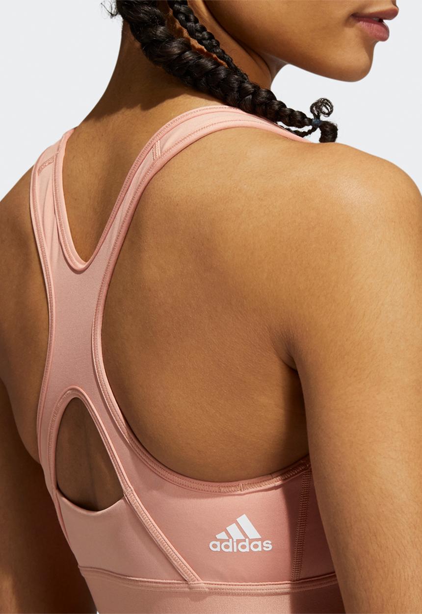 adidas Performance - Bt 3bar logo aeroready bra - ambient blush & white