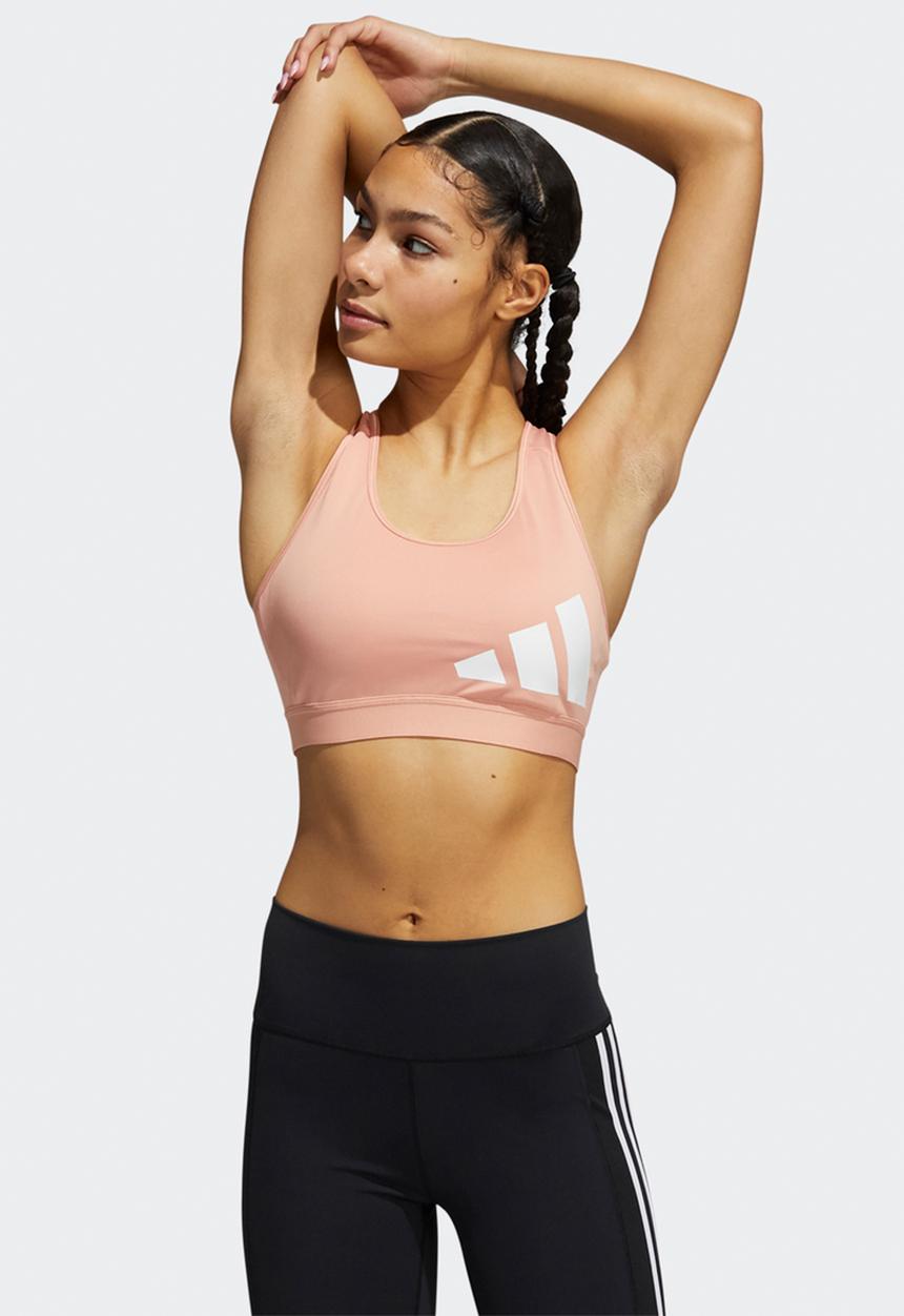 adidas Performance - Bt 3bar logo aeroready bra - ambient blush & white