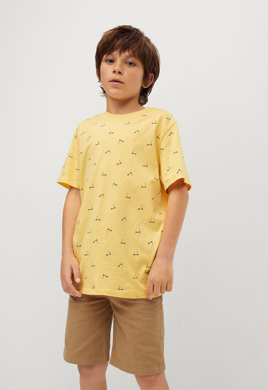 MANGO - T-shirt stamp1 - yellow