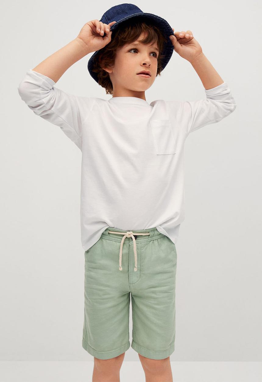 MANGO - Bermuda shorts pilo - turquoise